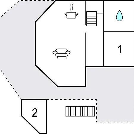 Two-bedroom In Hébergement de vacances *